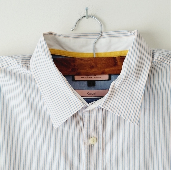 PINK casual men's stripped button down shirt‎ size XL - Picture 2 of 8